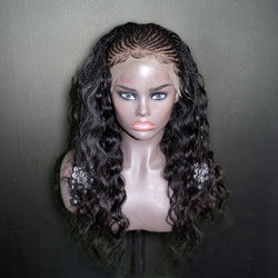 Tedhair 24 Inches 13x4 Half Braids Lace Front Wig-200% Density