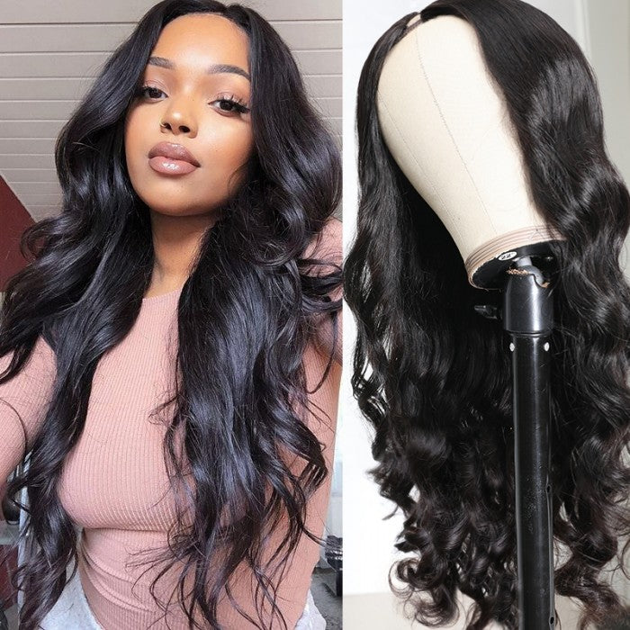 Affordable Body Wave V part Wigs Glueless Unit