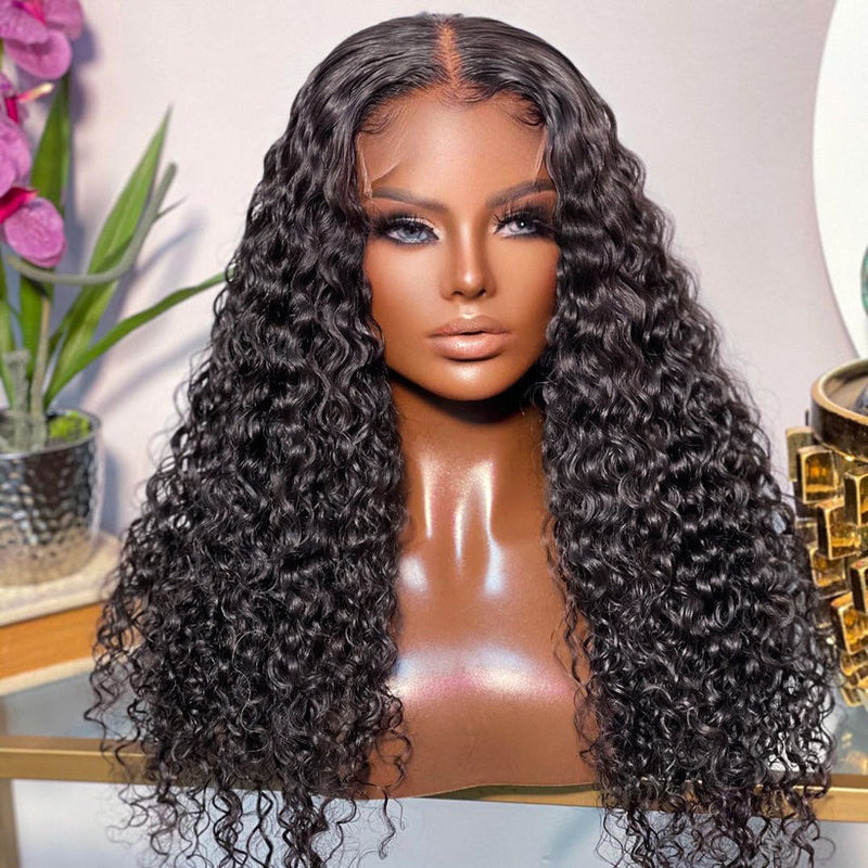 Tedhair 18-32 Inches 5x5 Gorgeous Deep Wave Lace Closure Wigs 180% Density-100% Human Hair