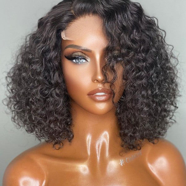 Deep Curly Rock Bob 5x5 Lace Closure Wigs