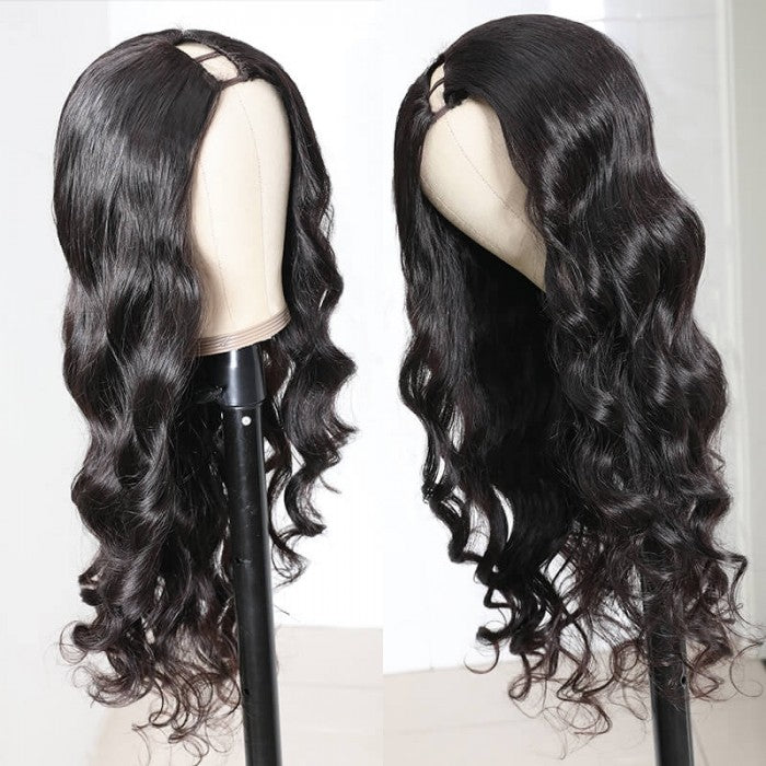 Affordable Body Wave V part Wigs Glueless Unit