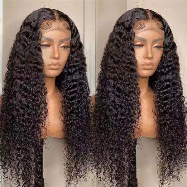 Natural Black Curly 13x4 Lace Front Wig