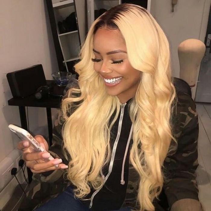 Body Wavy Free Parted #1B/613 Frontal