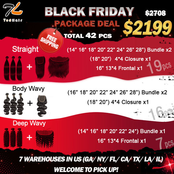 2022 TedHair Black Friday Bundle Deal $2199 42pc