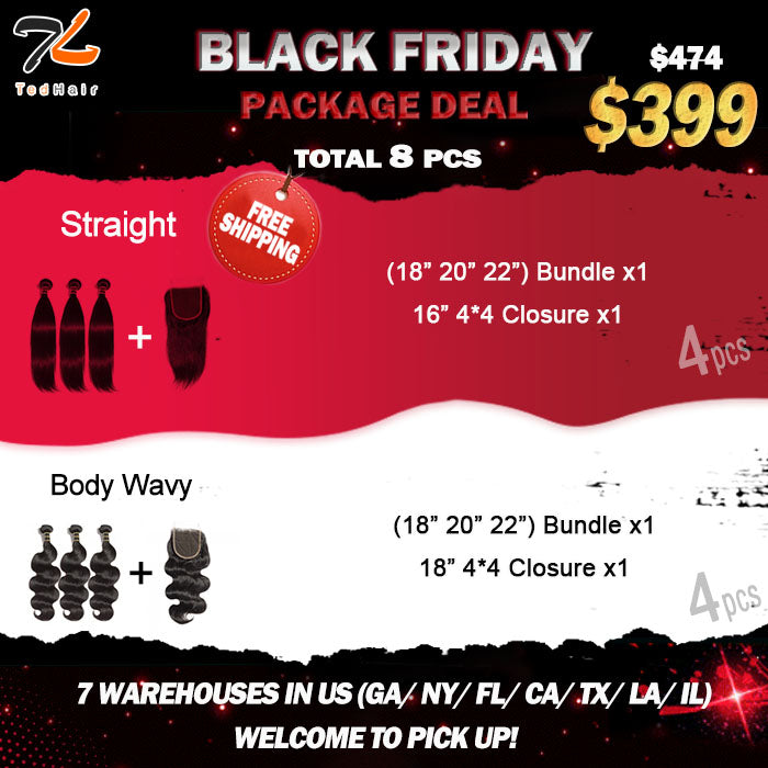 2022 TedHair Black Friday Bundle Deal $399 8pcs