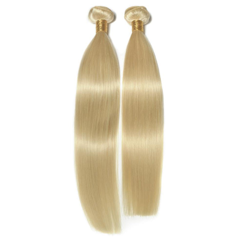 #613 Lightest Blonde Straight Colored Remy Hair