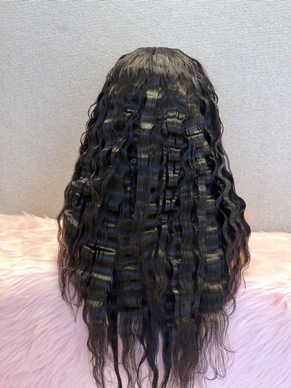 Tedhair 22 Inches 5x5 Deep Water Wave Lace Closure Wig- 200% Density