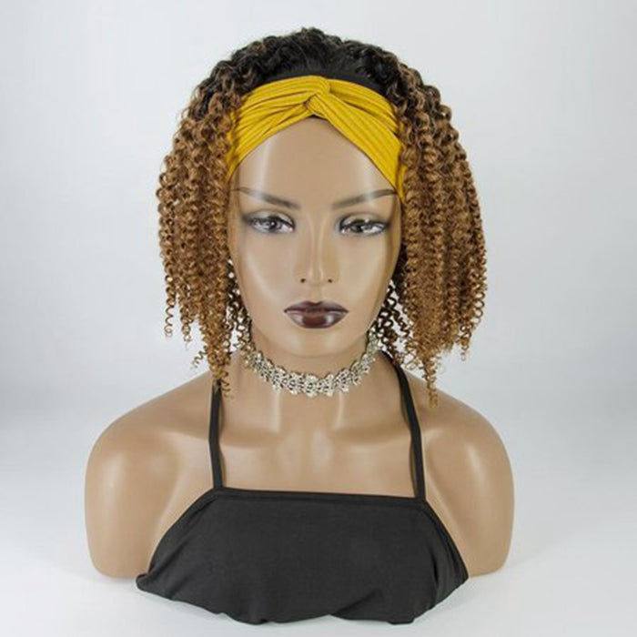Tedhair 12-18 Inches Grab-N-Go Headband Wigs 100% T1B/30# 3C Virgin Human Hair Wigs