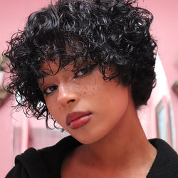 Cute Pixie Curly 13x4 Lace Front Wigs