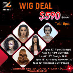 2022 TedHair Wigs Deal 5pcs for $590